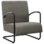vidaXL Fauteuil gris clair tissu