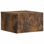 vidaXL Table d'appoint murale Chêne fumé 34 5 x 33 x 20 cm