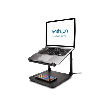 Kensington smartfit® laptop riser with wireless phone charging pad