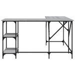 vidaXL Bureau sonoma gris 139x139x75 cm bois d'ingénierie