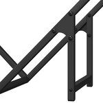 vidaXL Portant de bois chauffage noir 60x25x60 cm