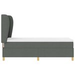 vidaXL Lit à ressorts avec matelas gris foncé 90x190 cm Gris foncé