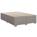 vidaXL Sommier à lattes de lit avec matelas Taupe 140x190 cm Tissu