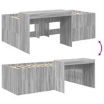 vidaXL Lit haut pour enfants avec bureau Sonoma gris 75 x 190 cm