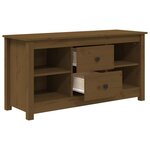 vidaXL Meuble TV Marron miel 103x36 5x52 cm Bois de pin massif