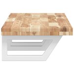 vidaXL Étagère de vasque murale acier et bois massif d'acacia