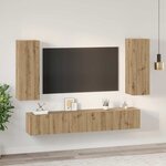vidaXL Ensemble meuble TV 5 Pièces Chêne artisanal Bois d'ingénierie