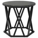 vidaXL Table d'appoint empilable 3 Pièces Chêne noir