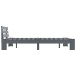 vidaXL Cadre de lit Gris Bois de pin massif 120 x 200 cm