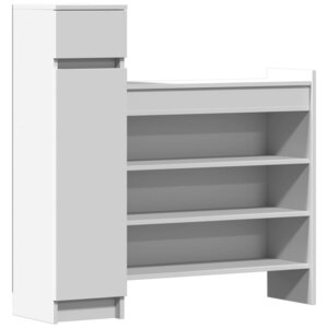 vidaXL Armoire à chaussures blanc 100 5x28x100 cm bois d'ingénierie