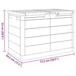 vidaXL Boîte à coussins d'extérieur anthracite 77 5x44 5x53 cm PP