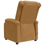 vidaXL Fauteuil de massage Marron Velours