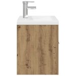 vidaXL Meuble lavabo avec bassin et robinet intégrés chêne artisanal