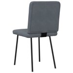 vidaXL Chaises à manger lot de 2 Gris foncé Velours