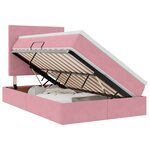 vidaXL Lit avec rangement et matelas Rose 120 x 200 cm Velours