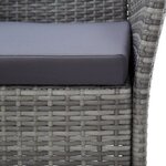 vidaXL Ensemble à manger d'extérieur 9Pièces coussins Résine tressée Gris