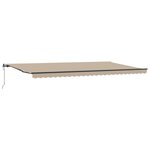 auvent rétractable automatique vidaXL Beige 600x300 cm
