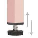 vidaXL Tables de chevet 2 Pièces Rose 35x35x51 cm Acier