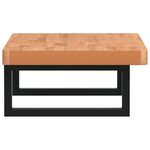 vidaXL Étagère de vasque murale acier et bois massif de hêtre