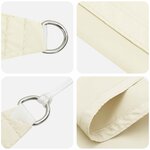 vidaXL Voile d'ombre Crème 6 x 2 m 100   polyester Oxford