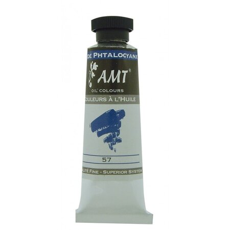 Peinture à l'huile fine en tube bleu de phtalocyanine 45ml - amt