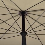 vidaXL Parasol de jardin avec mât 200x130 cm taupe