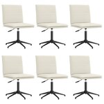 vidaXL Chaises à manger lot de 6 crème velours