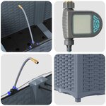 vidaXL Pots de jardin Gris clair 80 x 40 x 37.5 cm Acier