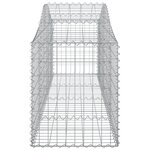 vidaXL Paniers à gabions arqués 4 Pièces 200x50x60/80 cm Fer galvanisé