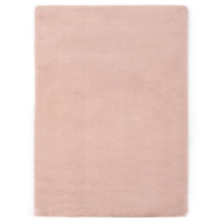 vidaXL Tapis 140x200 cm Fausse fourrure de lapin Vieux rose