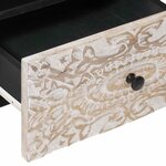vidaXL Armoire de lit Blanc 40 x 33 x 46 cm Bois de mangue massif
