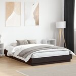 vidaXL Cadre de lit sans matelas noir 150x200 cm