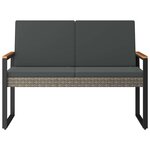 vidaXL Banc extérieur 2 -Seater 107 x 61 x 80 cm polyrotin