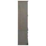 vidaXL Armoire à vin HALDEN casiers à vin porte coulissante gris pin