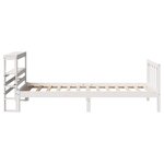 vidaXL Cadre de lit sans matelas blanc 90x190 cm bois de pin massif