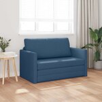 vidaXL Canapé-Lit Bleu 124 x 71 x 78 cm tissu