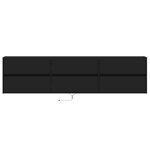 vidaXL Meuble TV mural avec LED noir 180x31x45 cm