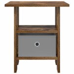 vidaXL Table de chevet avec tiroir 2 Pièces Chêne fumé 41 x 40 x 45 cm