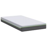 vidaXL Matelas Blanc  Gris 90 x 190 cm Mousse