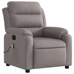 vidaXL Fauteuil de massage inclinable Taupe Tissu