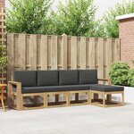vidaXL Ensemble de canapés d'extérieur 5 Pièces Blanc et anthracite