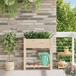 Jardinier vidaXL avec étagère 71x37x76 cm en bois massif de sapin