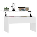 vidaXL Table basse blanc brillant 80x50 5x41 5 cm bois d'ingénierie