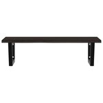 vidaXL Étagère de vasque murale acier et bois de chêne massif