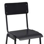 vidaXL Chaises de bar lot de 2 noir contreplaqué solide et acier