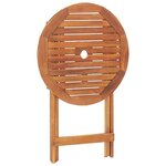 vidaXL Table pliable de jardin 60x75 cm bois d'acacia massif
