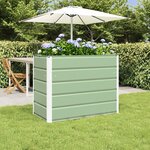 vidaXL Jardinière Vert pastel 480 x 50 x 45 cm Acier galvanisé
