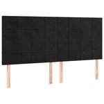 vidaXL Sommier à lattes de lit avec matelas Noir 180x200 cm Velours