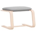 vidaXL Repose-pied Gris clair 51x41x40 cm Tissu