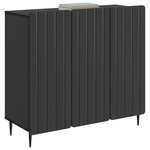 vidaXL Buffet Noir 89 x 34 5 x 82 cm Bois d'ingénierie